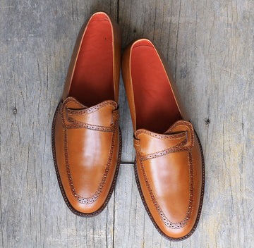 New Stylish Handmade Men's Brown Leather Butterfly Loafer Dress Shoes, Men Designer Shoes