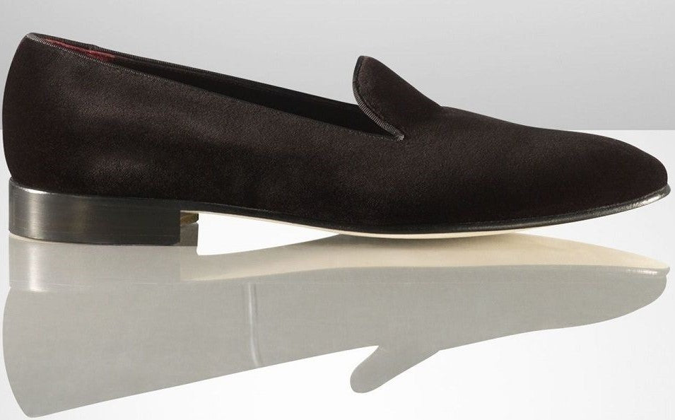 Mens Dark Brown Handmade Velvet Loafer Shoes, Men’s Casual Party Wear Shoes