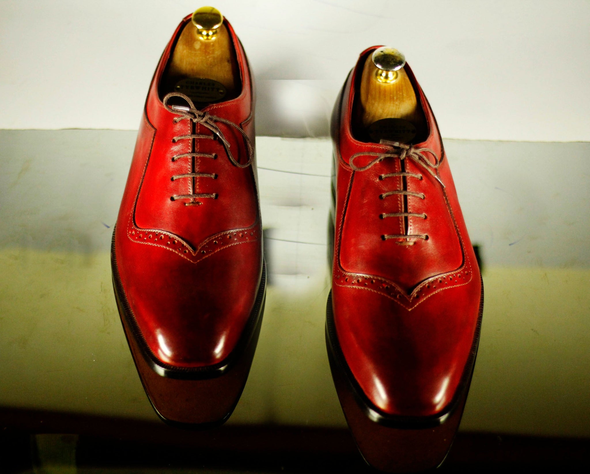 New Handmade Men's Burgundy Leather Lace Up Shoes, Men Designer Dress Formal Luxury Shoes