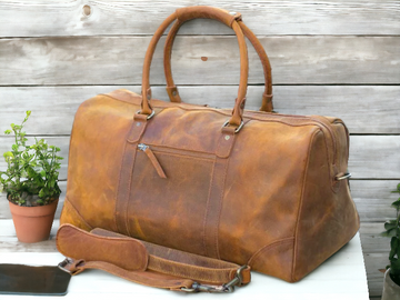 High Quality Genuine Leather Sports Duffle Bag